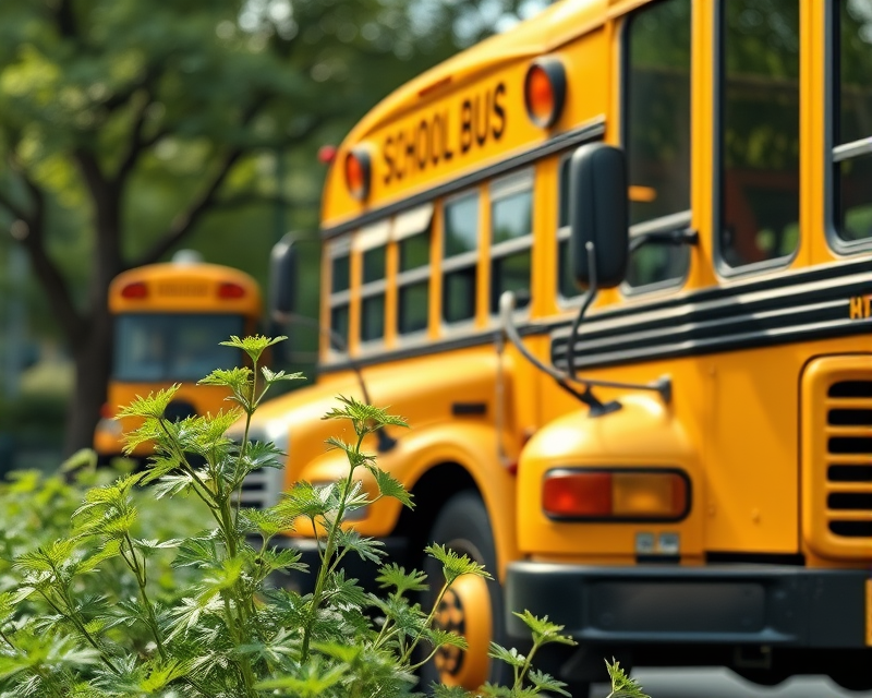 school bus, parsley